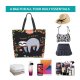 Lostitch Canvas Tote Bag Large Women Reusable Beach Bags Shoulder Bag Handbag Waterproof for Travel Grocery Shopping