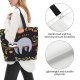 Lostitch Canvas Tote Bag Large Women Reusable Beach Bags Shoulder Bag Handbag Waterproof for Travel Grocery Shopping