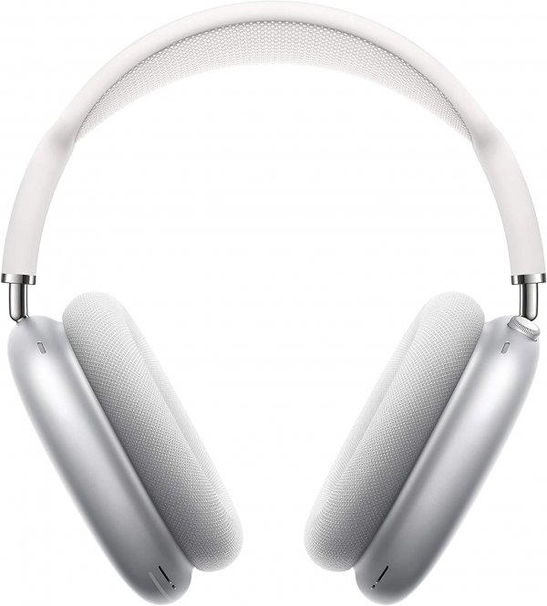 Apple AirPods Max Wireless Over-Ear Headphones. Active Noise Cancelling, Transparency Mode, Spatial Audio, Digital Crown for Volume Control. Bluetooth Headphones for iPhone - Silver