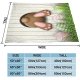 Salmoon Fleece Blanket Easter Brown Bunny Warm Sherpa Bed Blanket Soft Throw Blanket